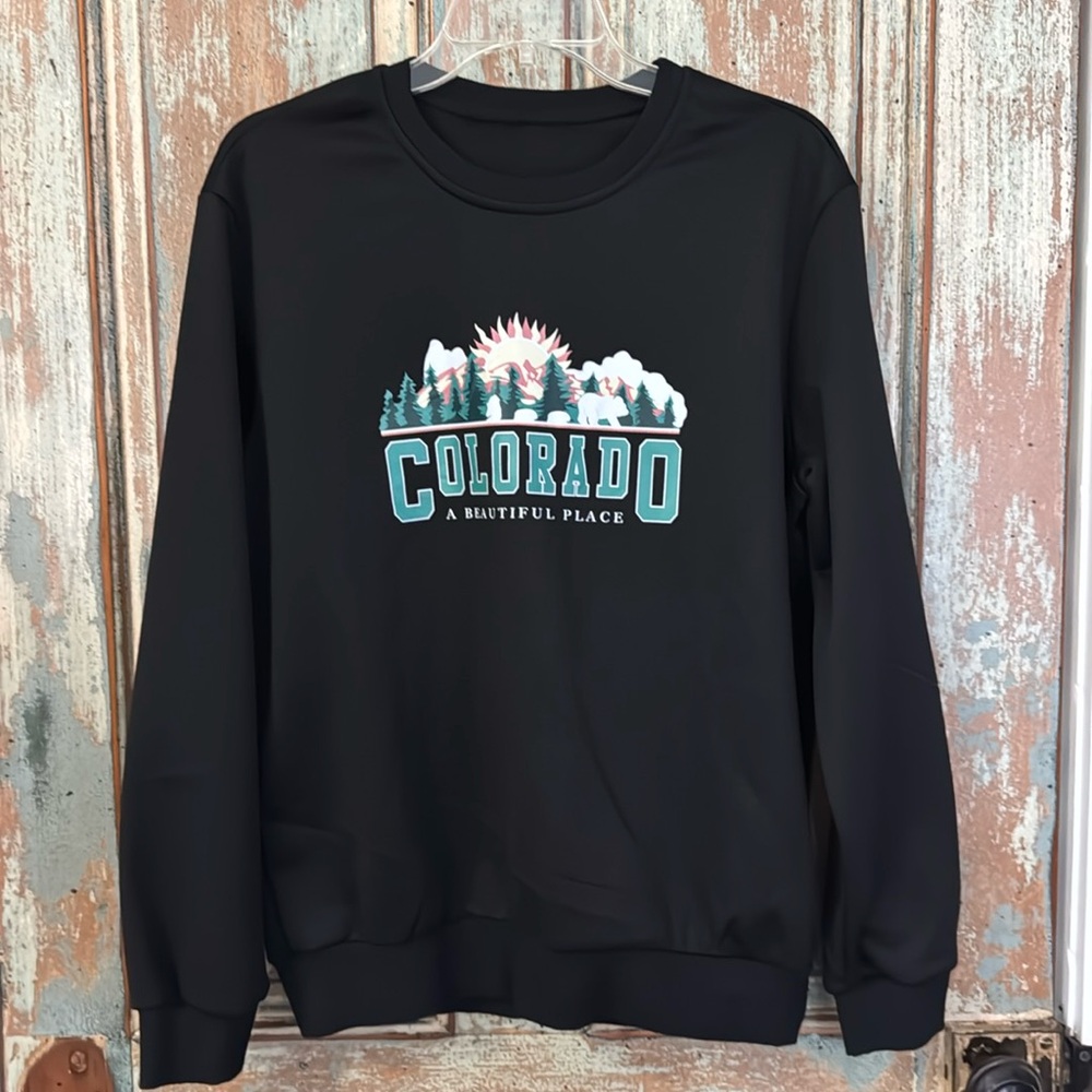 Colorado Sweatshirt Size Small Polyester Black